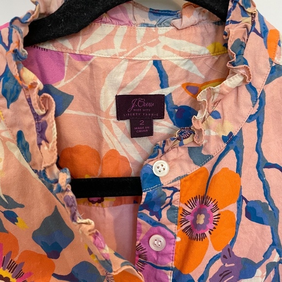 JCREW Liberty London Pavilion Floral Dress pink 2 - Picture 5 of 8